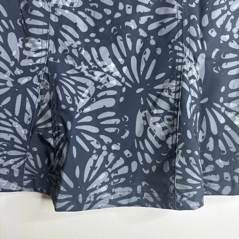 Rip‎ Skirt Womens M Gray Black Floral Wrap Adjustable Hawaiian Adjustable Swim